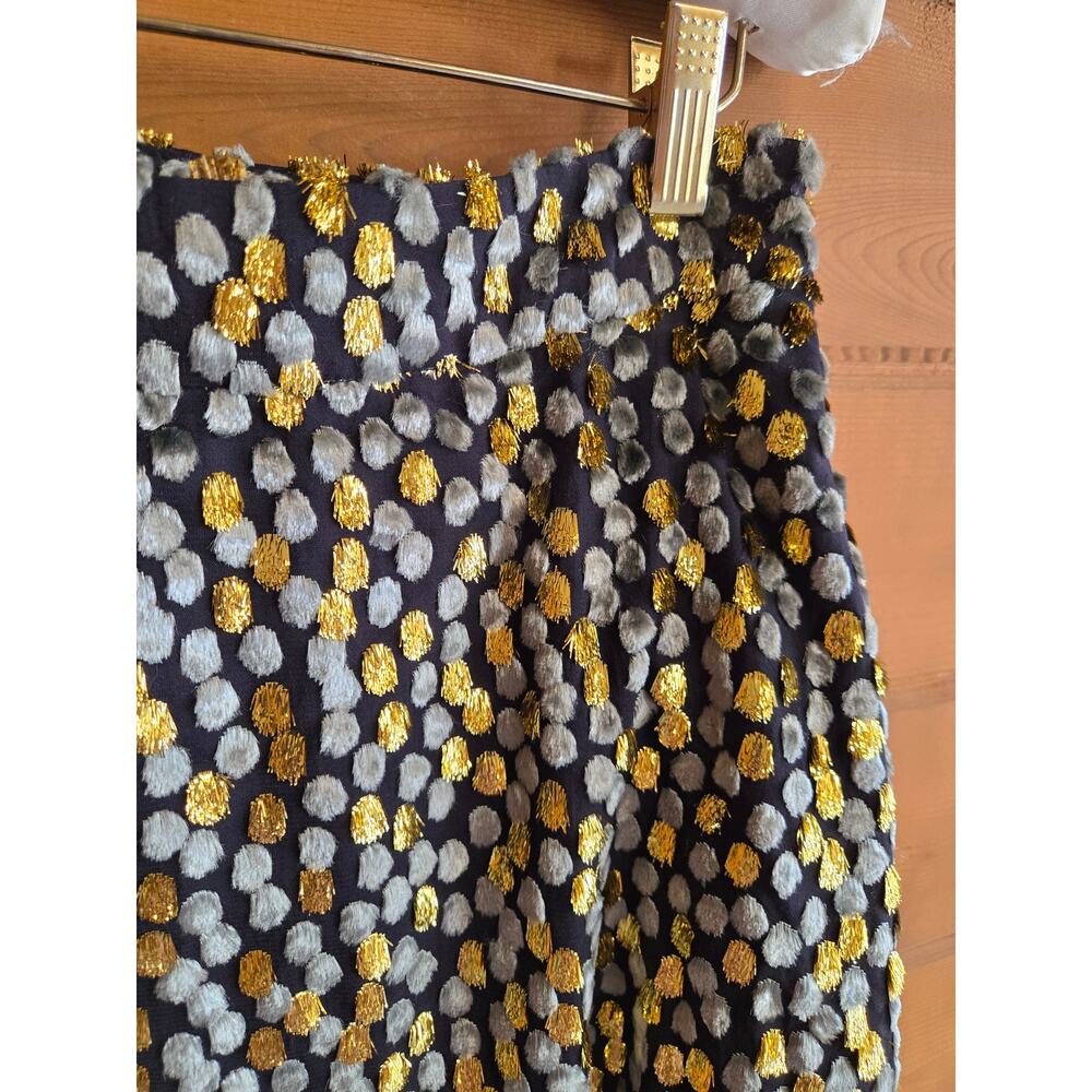 Modcloth Skirt Metallic Tinsel Sway This Way Holiday Y2K Dotted S Fairycore 90s - Picture 2 of 5